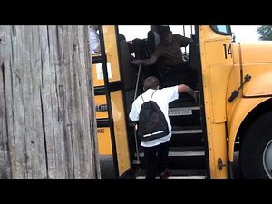 Hannah's first bus ride for first grade