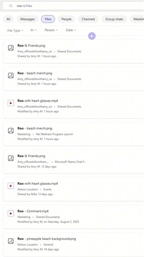 Tip #3: Use the New Grid View When Searching for Files in Microsoft Teams