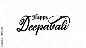 Happy Deepavali Text Animation. Suitable for greeting cards, social media posts, and festive marketing materials for Diwali celebrations.