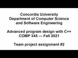 COMP345 - Advanced Program Design with C++ - assignment #2