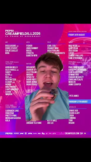 Exciting Lineup Days for Creamfields 2026