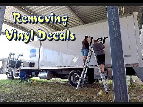 REMOVING VINYL DECALS FROM A TRUCK
