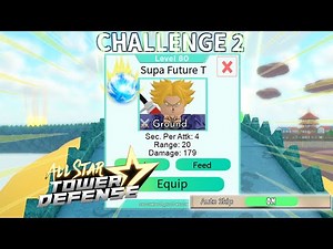 Level 80 Future Trunks in Challenge 2 | 4 Units Solo Gameplay | Roblox All Star Tower Defense