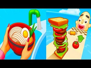 Sandwich Runner VS Ramen Stack || Epic MixPlay 🔥 Max Levels Unlocked | Full Gameplay Walkthrough #50