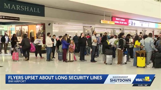 BWI-Marshall passengers frustrated by mounting wait times, lines