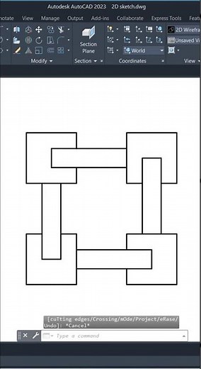 AutoCAD 2D Practice Drawing | AutoCAD Exercise drawing #autocad2026 #2ddrawing #design