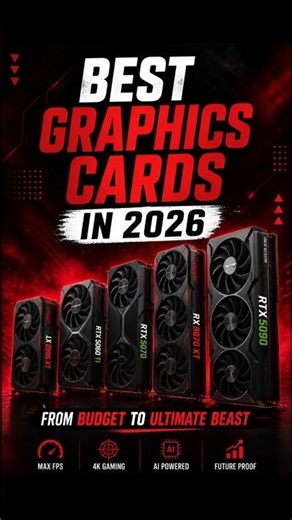 Top 5 Best Graphics Cards in 2026 🔥 | Budget to Ultimate Beast (RTX 5090, 5080, 5070, RX 9070\rXT)