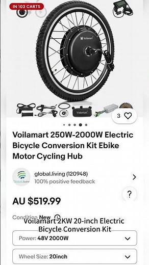 Special Offer丨Voilamart 2000W 20" Electric Bicycle Conversion Kit