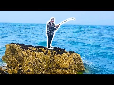 Fishing off the rocks - Anglesey North Wales