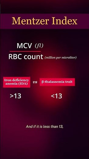 Mentzer Index - Underutilised power tool in microcytic anemias