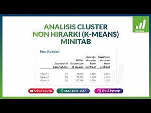 MINITAB CLUSTER ANALYSIS: NON-HIRARCHYCAL CLUSTER ANALYSIS ➡️ K MEANS CLUSTER