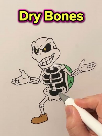 How to draw & color Dry Bones from Super Mario Game. For the full video, click this link. https://www.youtube.com/watch?v=18IvzMs642A If you like my videos and would like to see more, please click Like and Follow my channel. ==================== Follow me on Instagram: https://www.instagram.com/doodle4funs/ Tiktok: https://www.tiktok.com/@doodle4fun5 ==================== Follow my other channel https://www.youtube.com/@CrazyPalette ==================== #howtodraw #sketching #drawing #art #draw #
