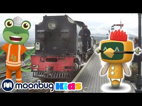 Gecko And The Steam Train | Gecko's Garage | Trains for Children | Train Song | Moonbug for Kids