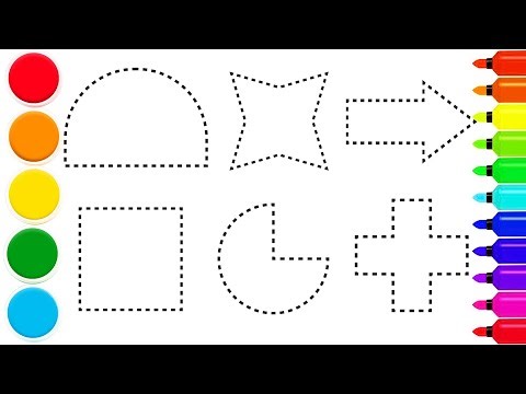 How to draw simple 2d geometric shapes | step by step