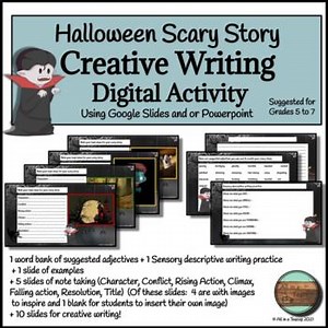 Halloween Scary Story Creative Writing Digital Activity