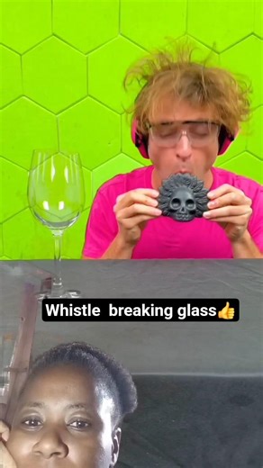 Which whistle can break the glass?#short.