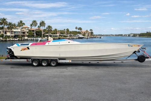 1991 Apache Power Boat 41' Staggered Speedboat Rare Offshore Made with Kevlar | eBay