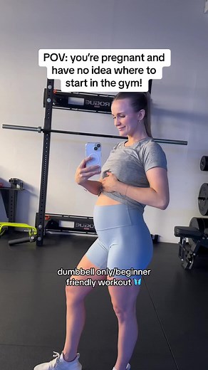 You’re pregnant (maybe low energy 🥲), and new to the gym. Or you’re unsure of what exercises to do while pregnant! Here’s a quick & easy full body workout that you can complete at home, or the gym with just a pair of dumbbells! #pregnancyworkout #pregnancysafeworkouts #momtok #fitpregnancy #gymtok #2ndtrimester #beginnerworkout #gymbeginnertips #fullbodyworkout