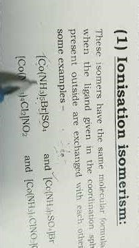 IONISATION ISOMER EXAMPLE