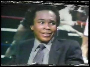 Boxing - 1980 - Howard Cosell InStudio With Welterwt Champ Sugar Ray Leonard After Duran II Fight