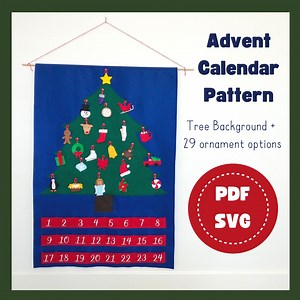 Felt Advent Calendar Sewing Pattern: DIY Christmas Countdown (PDF, SVG) - Etsy