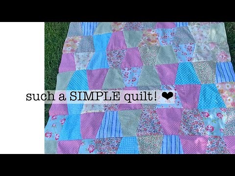 such a SIMPLE quilt to make | tumbler quilt | scrap quilt | make a quilt today