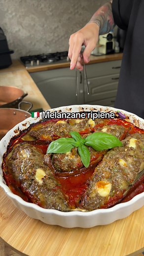 Melanzane ripiene recette italienne — aubergines farcies faciles
