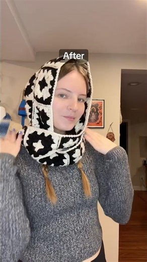 First crochet scoodie of 2026 🖤 I love making these!