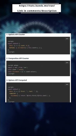 🟢 Vue js 4 🟢 Options API Overview vs Composition API Paradigm Shift 🟢