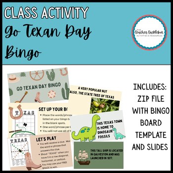 Go Texan Day Bingo | Build‑Your‑Own Bingo Cards | Classroom Themed Activity