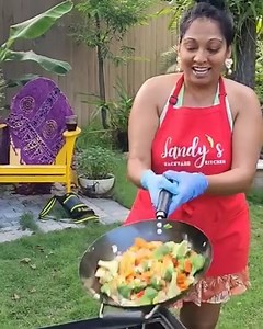284K views · 5.9K reactions | Hot & Spicy fried chicken and vegetables eggs chow mein recipes in the backyard for Dinner tonight. What's yours? Share your mama favorite  What's your craving tonight? Thank you for sharing our ways of cooking. Thank you. #sandysbackyardkitchen #foodblogger #Guyana #indianfood #india #newyork #Trinidad #jamaica #stmaarten #frychicken #chowmein #backyard | Sandy's Backyard Kitchen/Garden | Facebook