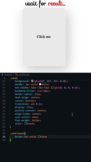 🤙Simple Card Design using HTML CSS #webdevelopment #html #css #shorts