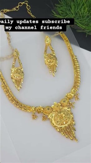 1 gram gold necklace #gold #song #lightweightlongchains #goldjewellery #jewellery #customer #bangles