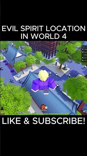 Evil Spirit Location in Anime Eternal #animeeternal #roblox #mobpsycho100 #animesimulator