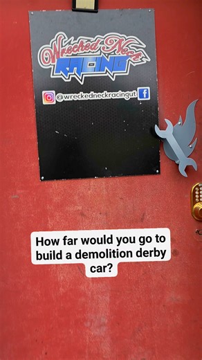1K views · 27 reactions | How far would you go to build a demolition derby car? 藍 BREAKING BAD DERBY EDITION #demolitionderby #demoderby #derbylife #derbydriver #derby #derbycar #MemeCut #memes #capcut #fypシ゚viralシ | Wrecked Neck Racing | Facebook