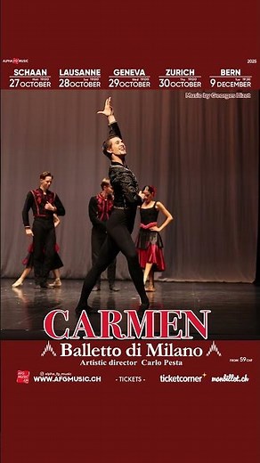 The legendary ballet Carmen performed by the Italian state theater Balletto di Milano in Switzerland