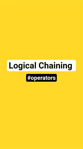 Logical Chaining (operators) #python