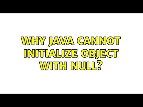 Why java cannot initialize object with null? (4 Solutions!!)
