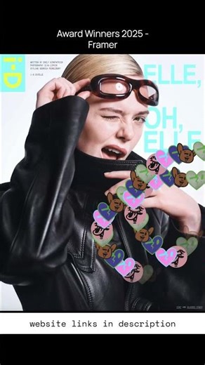 Award winning website 2025 by framer