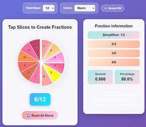 Interactive Fraction Visualizer | Drag & Learn Fractions, Decimals & Percentages