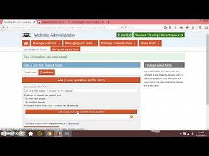 School Spider - How to add forms and surveys