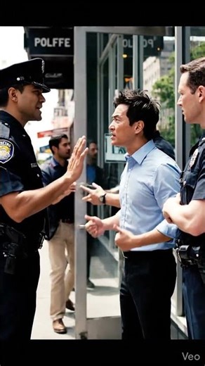 Agitated Man Confronts Police Outside Station
