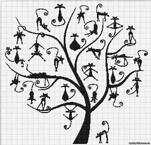 Прикольные Схемы Вышивки Монохромной Крестом