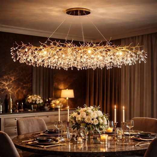 Luxury Crystal Branch Chandelier Gold Dining Room Lighting Elegant Modern Ceiling Light 5 Sizes - Etsy