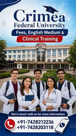 Crimea Federal University 🇷🇺 | MBBS in Russia 2026 | Fees, English Medium & Clinical Training