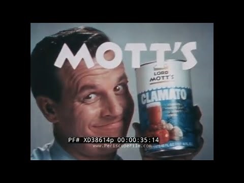 "THE DISCOVERY OF THE CLAMATO" 1980s MOTT'S CLAMATO JUICE TV COMMERCIAL XD38614p