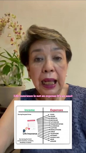 Life Insurance is not an Expense! | Follow me on my tiktok account: @msmarivicp | #MarivicPadilla #Finance #Abundance #FinancialCoach #Mentorship #Inspiration #Investments | Marivic Padilla