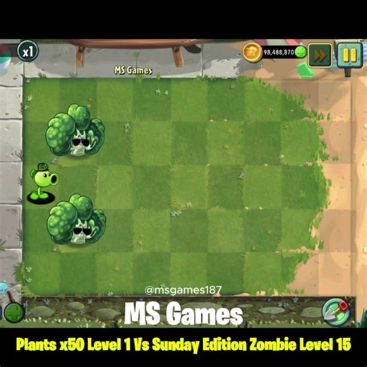 Plants Vs. Zombies 2 - Level 15 Sunday Edition Zombie Battle