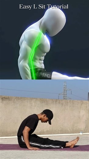 Easy L Sit tutorial 📈💯 | #calisthenics #lsit #tutorial #trending #viral #shorts