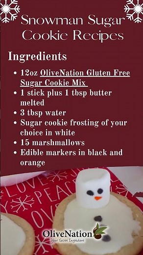 Snowman Sugar Cookie